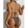 imageSHENHE Womens Sexy Bikini Sets Ring Triangle Tie Bathing Suits 2 Piece SwimsuitsBrown