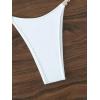 imageSHENHE Womens Sexy Bikini Sets Ring Triangle Tie Bathing Suits 2 Piece SwimsuitsChain Linked White