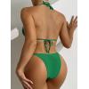 imageSHENHE Womens Sexy Bikini Sets Ring Triangle Tie Bathing Suits 2 Piece SwimsuitsGreen