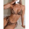imageSHENHE Womens Sexy Bikini Sets Ring Triangle Tie Bathing Suits 2 Piece SwimsuitsLeopard Brown