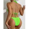imageSHENHE Womens Sexy Bikini Sets Ring Triangle Tie Bathing Suits 2 Piece SwimsuitsLime Green Chain