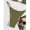 imageSHENHE Womens Sexy Bikini Sets Ring Triangle Tie Bathing Suits 2 Piece SwimsuitsSolid Army Green