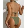 imageSHENHE Womens Sexy Bikini Sets Ring Triangle Tie Bathing Suits 2 Piece SwimsuitsSolid Army Green