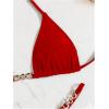 imageSHENHE Womens Sexy Bikini Sets Ring Triangle Tie Bathing Suits 2 Piece SwimsuitsSolid Red