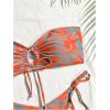 imageSHENHE Womens Strapless 2 Piece Tropical Swimsuit Drawstring Tie Side Bandeau BikiniMulticolor a