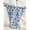 imageSHENHE Womens Two Piece Swimsuits Triangle V Neck Ruched Brazilian Bikini Set Boho SwimwearFloral Blue White