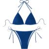 imageSHENHE Womens 2 Piece Swimsuits Halter Triangle Bathing Suit Tie String Bikini SetBlue