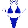 imageSHENHE Womens Sexy Bikini Sets Ring Triangle Tie Bathing Suits 2 Piece SwimsuitsRoyal Blue
