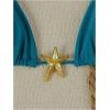 imageSHENHE Womens Triangle String Bikini Set 2 Piece Halter Swimsuits Starfish Metal Linked Swim SetBlue