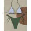 imageSHENHE Womens Triangle String Bikini Set 2 Piece Halter Swimsuits Starfish Metal Linked Swim SetDark Green