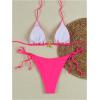 imageSHENHE Womens Triangle String Bikini Set 2 Piece Halter Swimsuits Starfish Metal Linked Swim SetHot Pink