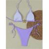 imageSHENHE Womens Triangle String Bikini Set 2 Piece Halter Swimsuits Starfish Metal Linked Swim SetPurple