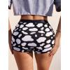 imageSHENHE Womens Cow Print Boyshorts Panties Low Rise Cute Boxer UnderwearBlack