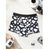 imageSHENHE Womens Cow Print Boyshorts Panties Low Rise Cute Boxer UnderwearBlack