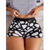 imageSHENHE Womens Cow Print Boyshorts Panties Low Rise Cute Boxer UnderwearBlack
