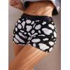 imageSHENHE Womens Cow Print Boyshorts Panties Low Rise Cute Boxer UnderwearBlack