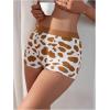 imageSHENHE Womens Cow Print Boyshorts Panties Low Rise Cute Boxer UnderwearBrown