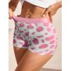 imageSHENHE Womens Cow Print Boyshorts Panties Low Rise Cute Boxer UnderwearPink