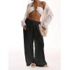 imageSHENHE Womens Green Wide Leg Palazzo PantsBlack