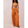imageSHENHE Womens Green Wide Leg Palazzo PantsOrange