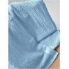 imageSHENHE Womens Oversized Button Down Short Sleeve Shirt Textured Collared Crop Top BlouseLight Blue