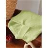imageSHENHE Womens Oversized Button Down Short Sleeve Shirt Textured Collared Crop Top BlouseLime Green