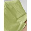 imageSHENHE Womens Oversized Button Down Short Sleeve Shirt Textured Collared Crop Top BlouseLime Green