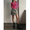 imageSHENHE Womens Ribbed Long Sleeve Henley T Shirts Button Down Slim Fit Basic Tee TopHot Pink
