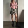 imageSHENHE Womens Ribbed Long Sleeve Henley T Shirts Button Down Slim Fit Basic Tee TopLight Pink