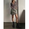 imageSHENHE Womens Ribbed Long Sleeve Henley T Shirts Button Down Slim Fit Basic Tee TopTaupe