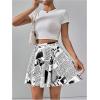 imageSHENHE Womens Summer Skater Tennis Skirt with Shorts Underneath Golf Skorts with PocketsWhite