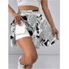 imageSHENHE Womens Summer Skater Tennis Skirt with Shorts Underneath Golf Skorts with PocketsWhite
