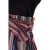 imageSHENHE Womens Summer Sleeveless Notched Neck Tropical Print Belted Shorts Tank Romper JumpsuitsBlack Geo Print