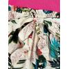imageSHENHE Womens Summer Sleeveless Notched Neck Tropical Print Belted Shorts Tank Romper JumpsuitsPink