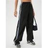imageSHENHE Womens Y2K Parachute Cargo Pants Loose Fit Track Sweatpants