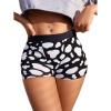 imageSHENHE Womens Cow Print Boyshorts Panties Low Rise Cute Boxer UnderwearBlack