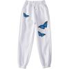 imageSHENHE Womens Graphic Butterfly Print Drawstring Joggers Pants Casual SweatpantsWhite