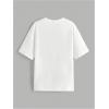 imageSHENHE Womens Letter Print Crew Neck Short Sleeve T Shirt Casual Loose Fit Tee TopsWhite