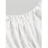 imageSHENHE Womens Square Neck Smocked Ruched Sleeveless Eyelet Peplum Top Kawaii Cute TopApricot