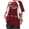 imageSHENHE Womens Oversized Vintage Graphic Tee Short Sleeve Color Block Jersey Shirt TopBurgundy