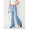 imageSHENHE Girls High Waisted Flare Leg Jeans Split Raw Hem Denim Pants with PocketsLight Wash