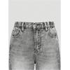 imageSHENHE Girls Wide Leg Jeans Casual Elastic Waist Loose Jeans Denim Pants with PocketsDark Grey