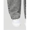 imageSHENHE Girls Wide Leg Jeans Casual Elastic Waist Loose Jeans Denim Pants with PocketsDark Grey