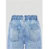 imageSHENHE Girls Wide Leg Jeans Casual Elastic Waist Loose Jeans Denim Pants with PocketsLight Wash