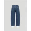 imageSHENHE Girls Wide Leg Jeans Casual Elastic Waist Loose Jeans Denim Pants with PocketsMedium Wash Blue