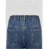 imageSHENHE Girls Wide Leg Jeans Casual Elastic Waist Loose Jeans Denim Pants with PocketsMedium Wash Blue