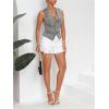 imageSHENHE Womens Button Down Denim Vest Top Sleeveless V Neck Jean Waistcoat Vest Y2K Summer Crop TopsLight Grey