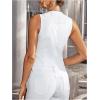 imageSHENHE Womens Button Down Denim Vest Top Sleeveless V Neck Jean Waistcoat Vest Y2K Summer Crop TopsWhite