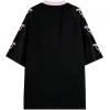 imageSHENHE Womens Plus Size Y2k Oversized Jersey Top Bow Graphic V Neck Half Sleeve Tee ShirtBlack