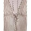 imageSHENHE Womens Striped Tie Front Top Open Back Deep V Halter Sexy Going Out Y2k Crop TopCoffee Brown